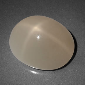 Pierre de lune étoilée gris naturelle transparent, 8,28 ct, transparent / translucide