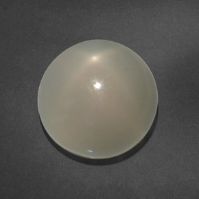 Pierre de lune étoilée blanc naturelle transparent, 15,64 ct, transparent / translucide