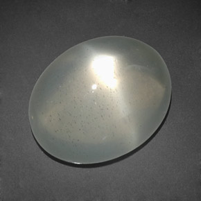 Pierre de lune étoilée blanc naturelle transparent, 11,92 ct, transparent / translucide