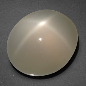 Pierre de lune étoilée crème naturelle transparent, 20,40 ct, transparent / translucide