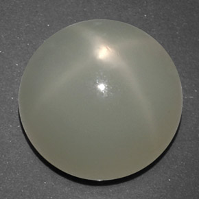 Pierre de lune étoilée blanc naturelle transparent, 14,02 ct, transparent / translucide
