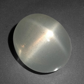 Pierre de lune étoilée blanc naturelle transparent, 14,11 ct, transparent / translucide