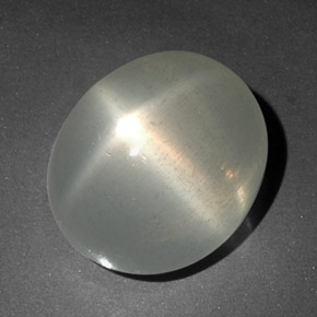 Pierre de lune étoilée blanc naturelle transparent, 14,11 ct, transparent / translucide