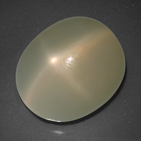 Pierre de lune étoilée crème naturelle transparent, 9,57 ct, transparent / translucide
