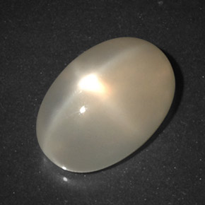 Pierre de lune étoilée orange naturelle transparent, 5,54 ct, transparent / translucide