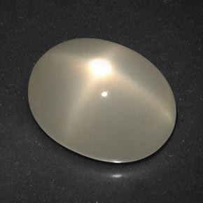 Pierre de lune étoilée orange naturelle transparent, 7,17 ct, transparent / translucide
