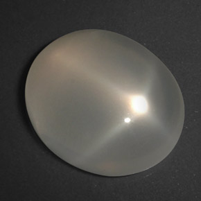 Pierre de lune étoilée blanc naturelle coupe ovale, 4,43 ct, transparent
