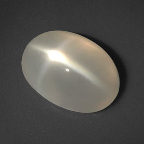 Pierre de lune étoilée crème naturelle transparent, 3,39 ct, transparent / translucide