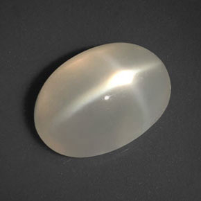 Pierre de lune étoilée crème naturelle transparent, 3,39 ct, transparent / translucide
