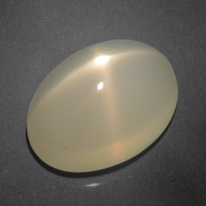 Pierre de lune étoilée crème naturelle coupe ovale, 15,60 ct, translucide