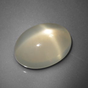 Pierre de lune étoilée Crème naturelle Coupe ovale, 9.33 ct, Translucide