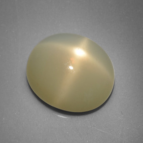 Pierre de lune étoilée crème naturelle coupe ovale, 8,67 ct, translucide