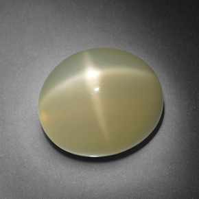 Pierre de lune étoilée crème naturelle coupe ovale, 13,24 ct, translucide
