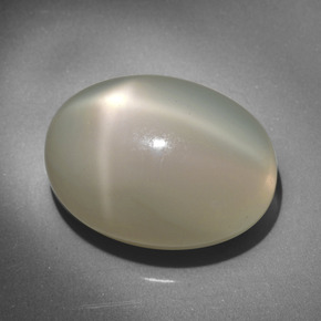 Pierre de lune étoilée crème naturelle coupe ovale, 23,34 ct, translucide