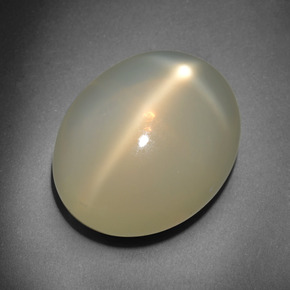 Pierre de lune étoilée Crème naturelle Coupe ovale, 17.30 ct, Translucide