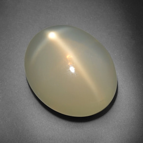 Pierre de lune étoilée Crème naturelle Coupe ovale, 17.30 ct, Translucide