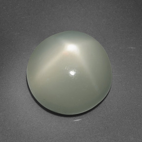 Pierre de lune étoilée crème naturelle coupe roude, 6,95 ct, translucide