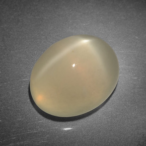 Pierre de lune étoilée Crème naturelle Coupe ovale, 3.90 ct, Translucide