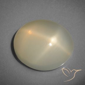 Pierre de lune étoilée jaune naturelle coupe ovale, 9,32 ct, translucide