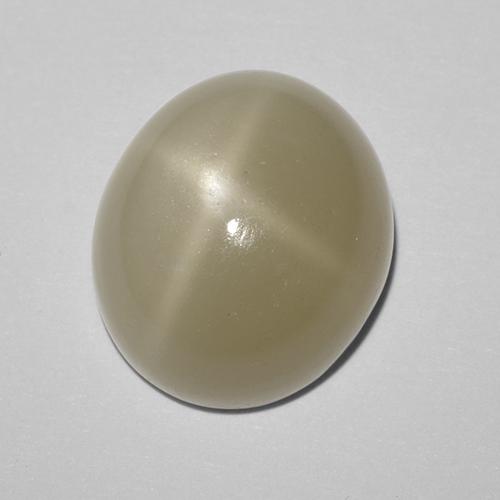Pierre de lune étoilée jaune naturelle coupe ovale, 10,43 ct, translucide