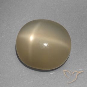 Pierre de lune étoilée Orange brunâtre naturelle ovale, 6.41 ct, Translucide