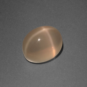 Pierre de lune étoilée crème naturelle coupe ovale, 3,26 ct, translucide