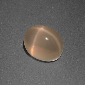 Pierre de lune étoilée crème naturelle coupe ovale, 3,26 ct, translucide