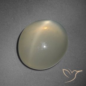 Pierre de lune étoilée Jaune clair naturelle ovale, 10.38 ct, Translucide