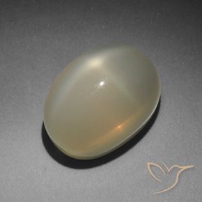 Pierre de lune étoilée Marron très clair naturelle ovale, 11.49 ct, Translucide