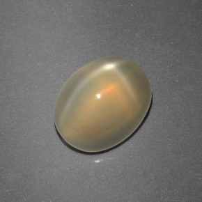 Pierre de lune étoilée crème naturelle coupe ovale, 2,74 ct, translucide