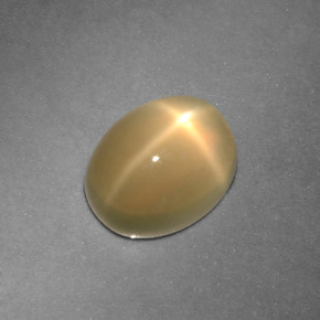 Pierre de lune étoilée crème naturelle coupe ovale, 2,73 ct, translucide