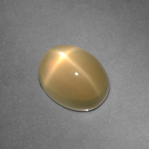 Pierre de lune étoilée crème naturelle coupe ovale, 2,73 ct, translucide