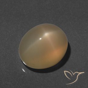 Pierre de lune étoilée Doré pêche léger naturelle ovale, 9.66 ct, Translucide