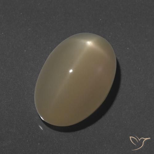 9.46ct Naturel Orange moyen-foncé Pierre de lune étoilée, ovale, Translucide, Photo A
