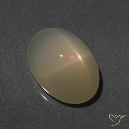8.92ct Naturel Jaune clair Pierre de lune étoilée, ovale, Translucide, Photo A
