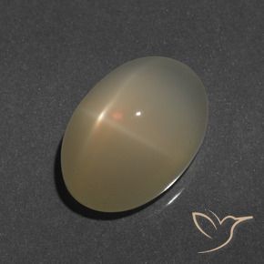 Pierre de lune étoilée Jaune clair naturelle ovale, 8.92 ct, Translucide