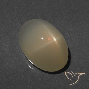 Pierre de lune étoilée Jaune clair naturelle ovale, 8.92 ct, Translucide