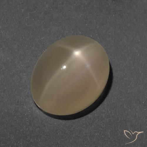 5.19ct Naturel Orange brunâtre Pierre de lune étoilée, ovale, Translucide, Photo A