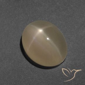 Pierre de lune étoilée Orange brunâtre naturelle ovale, 5.19 ct, Translucide