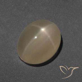 Pierre de lune étoilée Orange brunâtre naturelle ovale, 5.19 ct, Translucide
