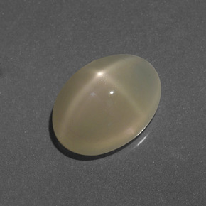 Pierre de lune étoilée blanc naturelle coupe ovale, 5,71 ct, translucide