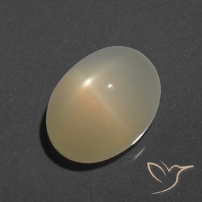 Pierre de lune étoilée Orange jaune naturelle Coupe ovale, 7.71 ct, Translucide