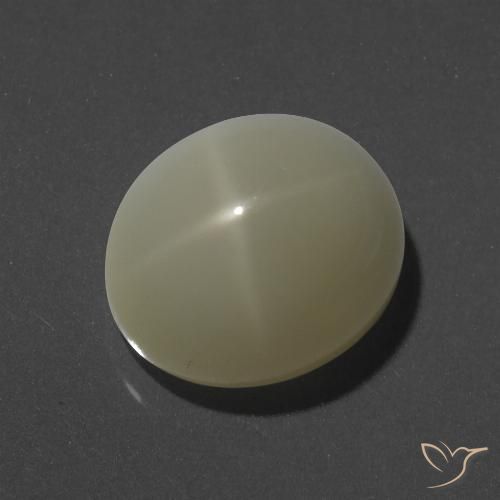 8.98ct Naturel Jaune clair Pierre de lune étoilée, ovale, Opaque
