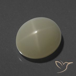 Pierre de lune étoilée Jaune clair naturelle ovale, 8.98 ct, Opaque