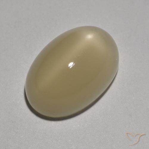 Pierre de lune étoilée Brun pâle naturelle ovale, 5.38 ct, Translucide