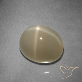 Pierre de lune étoilée Orange moyen-foncé naturelle ovale, 5.32 ct, Translucide