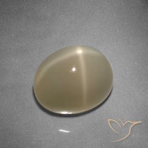 Pierre de lune étoilée Orange moyen-foncé naturelle ovale, 5.32 ct, Translucide