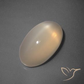 Pierre de lune étoilée Orange moyen-léger naturelle ovale, 5.51 ct, Translucide