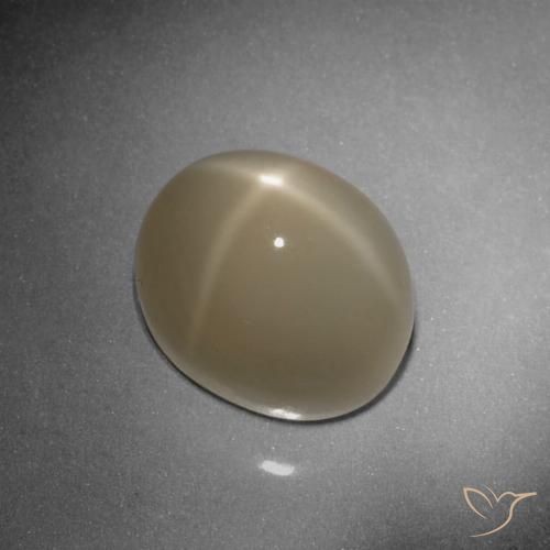 9.79ct Naturel Brun tortilla léger Pierre de lune étoilée, ovale, Translucide, Photo A