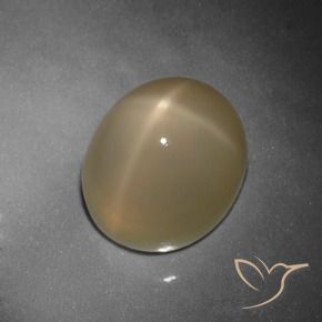 Pierre de lune étoilée Orange moyen-foncé naturelle ovale, 10.80 ct, Translucide